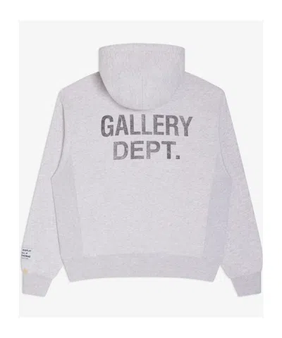 Gallery Dept. Logo-print Paint-splattered Cotton-jersey Hoodie In White