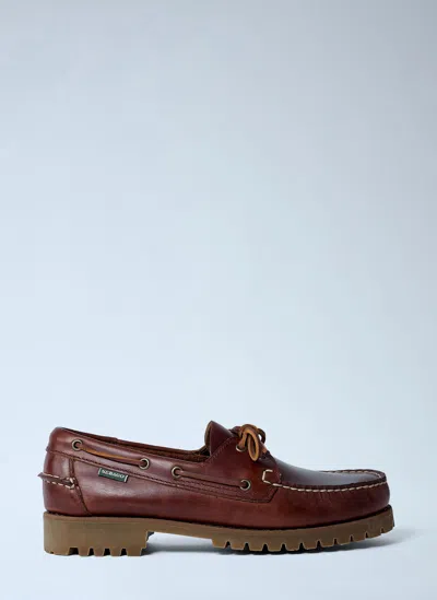 Sebago Ranger Waxed-leather Boat Shoes In Brown