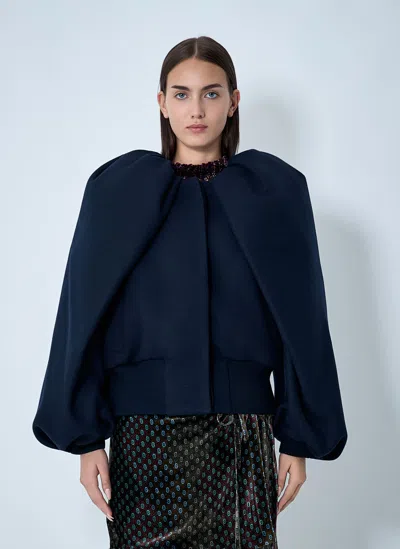 Dries Van Noten Women Puff-sleeve Jacket In Blue