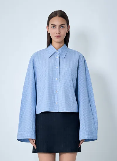 Our Legacy Aline Long-sleeved Shirt In Blue