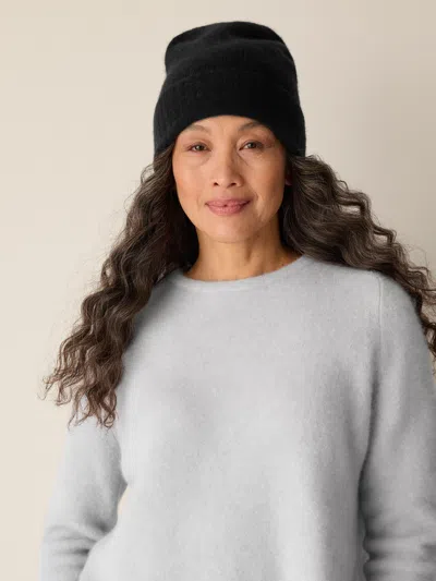 Eileen Fisher Cashmere Silk Boucle Bliss Hat In Black