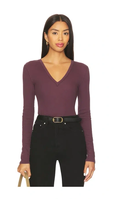 Free People X We The Free Neria Long Sleeve In Burgundy