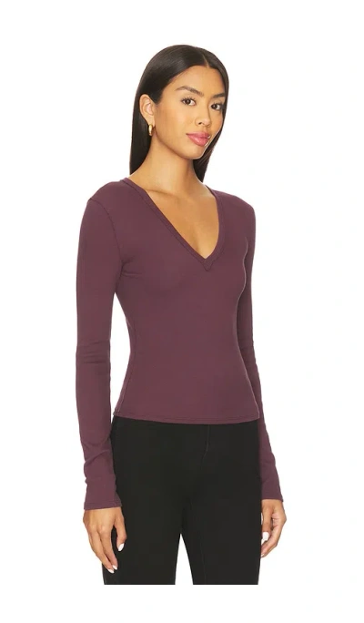 Free People X We The Free Neria Long Sleeve In Burgundy