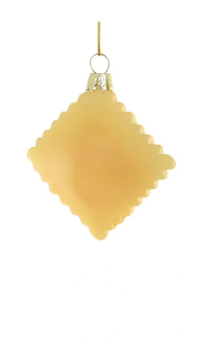Cody Foster & Co Ravioli Ornament In Gold