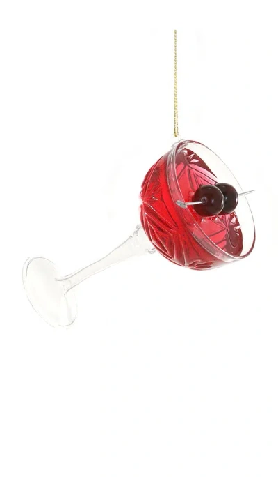 Cody Foster & Co Festive Cranberry Cocktail Ornament In Multi