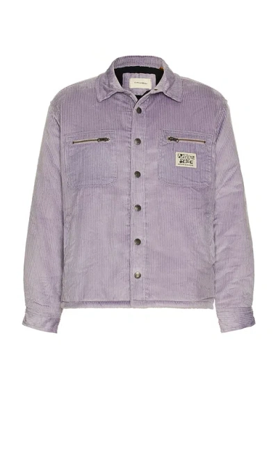 Critical Slide Zipped Overshirt In Purple