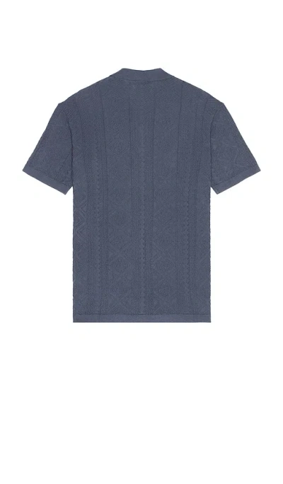 Critical Slide Trader Knit Polo In Blue