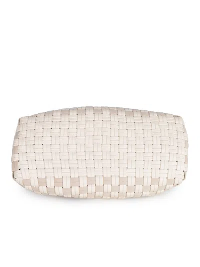 Themoirè Rectangular Suede Clutch Braided Strap In Neutral