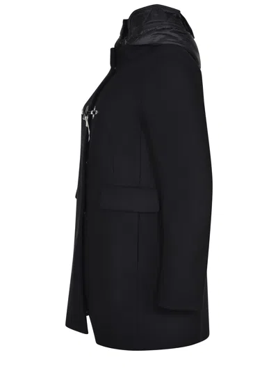 Fay Toggle Coat In Wool Cloth In Blue