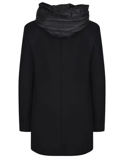 Fay Toggle Coat In Wool Cloth In Blue