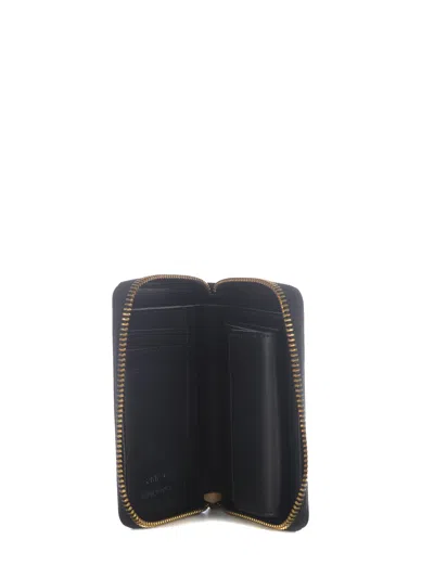 Pinko Taylor Leather Zip Around Wallet In Black