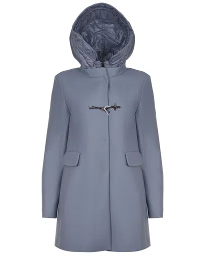 Fay Toggle Coat In Wool Cloth In Gray