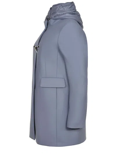 Fay Toggle Coat In Wool Cloth In Gray
