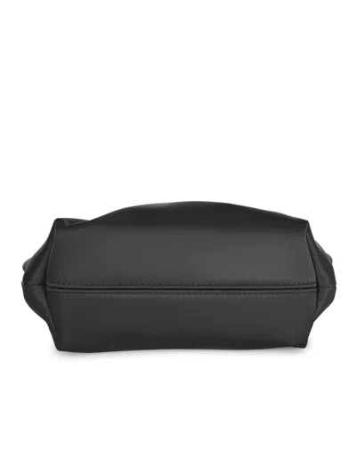 Themoirè Pleated Rectangular Soft Structure Clutch Bag In Black