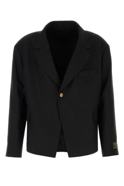 Willy Chavarria Black Box Cutter Blazer In Black