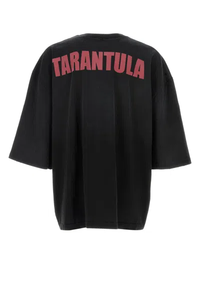 Willy Chavarria Slate Cotton Tarantula Buffalo Oversize T-shirt In Black
