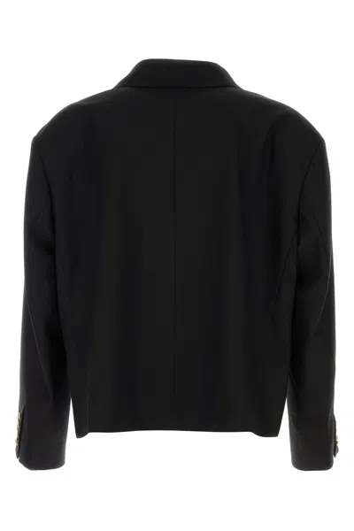 Willy Chavarria Black Box Cutter Blazer In Black