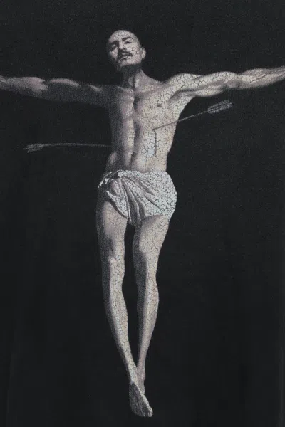 Willy Chavarria Slate Cotton Tarantula Buffalo Oversize T-shirt In Black