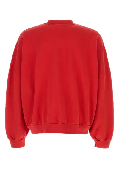 Willy Chavarria Diablo Hooligan Red Vintage-effect Sweatshirt In Red