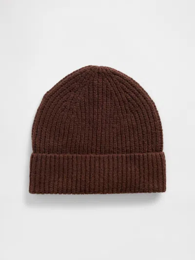 Gap Factory Cashsoft Recycled Ribbed Beanie In Brown