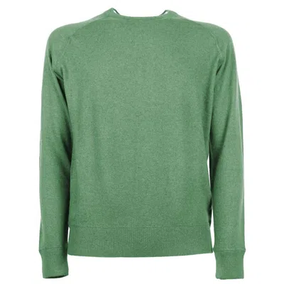 Emilio Romanelli Green Cashmere Men Sweater In Green