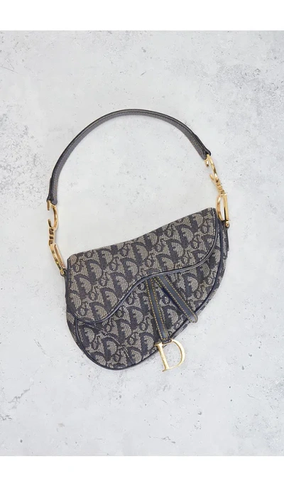 Fwrd Renew Dior Vintage Diorissimo Saddle Bag In Blue