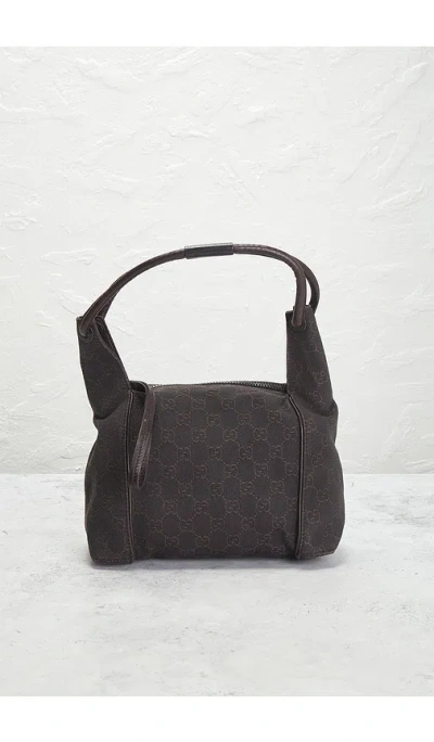 Fwrd Renew Gucci Denim Hobo Bag In Brown