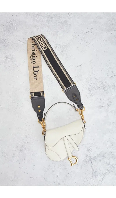 Fwrd Renew Dior Saddle Bag In White