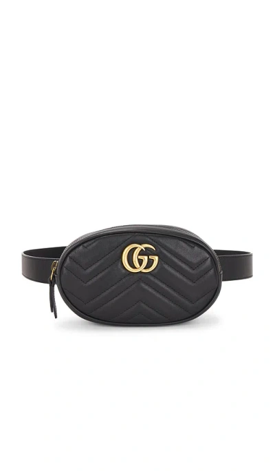 Fwrd Renew Gucci Gg Marmont Belt Bag In Black