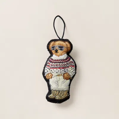 Ralph Lauren Fair Isle Polo Bear Ornament In Multi