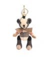 Burberry Thomas Bear Charm In Check Cashmere In Stone