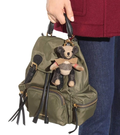 Shop Burberry Thomas Bear Charm In Camel