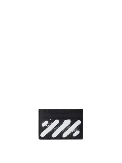 Off-white Diagonal Spray Stripe Cardholder In Multi