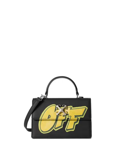 Off-white Jitney 1.4 Top Handle Bag In Black