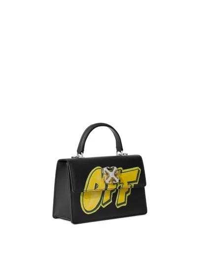 Off-white Jitney 1.4 Top Handle Bag In Black
