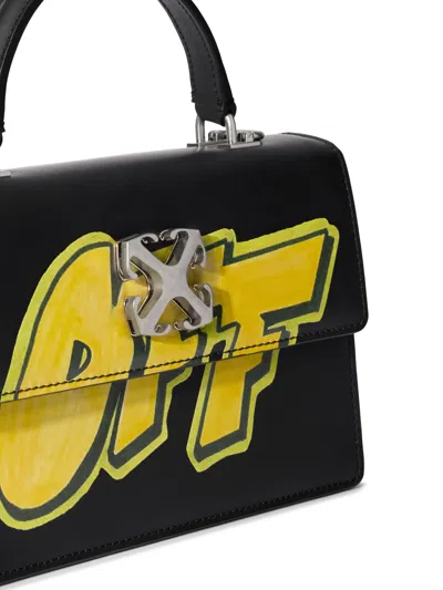 Off-white Jitney 1.4 Top Handle Bag In Black
