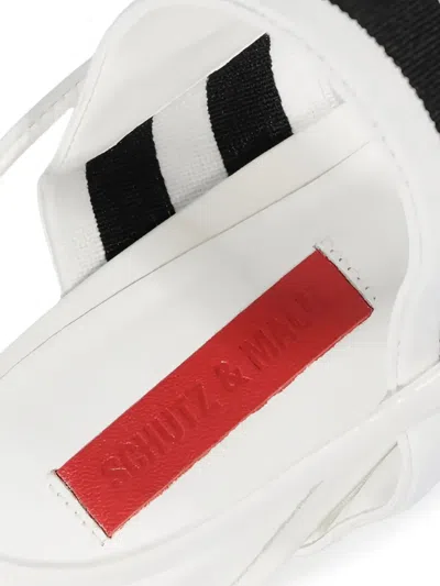 Schutz Striped Pumps In White