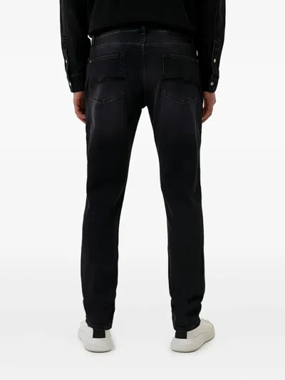 7 For All Mankind Tapered Jeans In Black