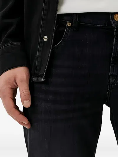 7 For All Mankind Tapered Jeans In Black