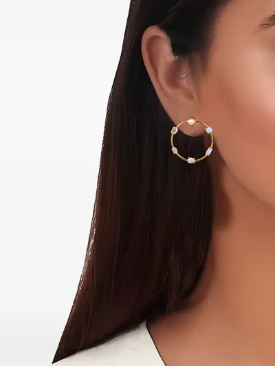 人造珍珠吊饰耳环