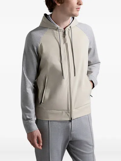 Paul & Shark Hooded Zip Jacket In Multi