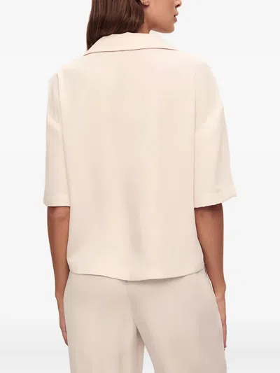 Eberjey Tencel Woven Relaxed Button Front Top In Grey In Neutral