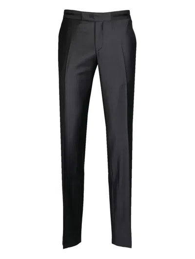 Karl Lagerfeld Pressed-crease Trousers In Black