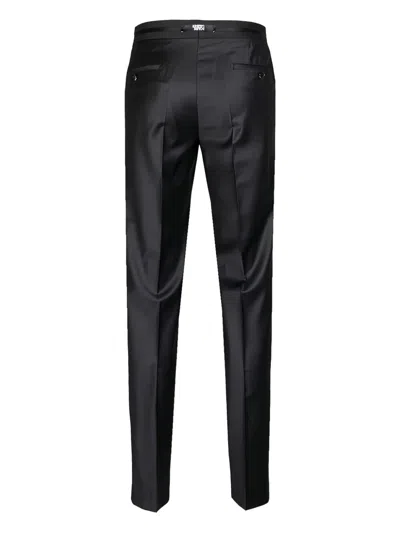 Karl Lagerfeld Pressed-crease Trousers In Black