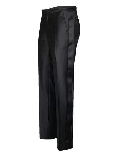 Karl Lagerfeld Pressed-crease Trousers In Black