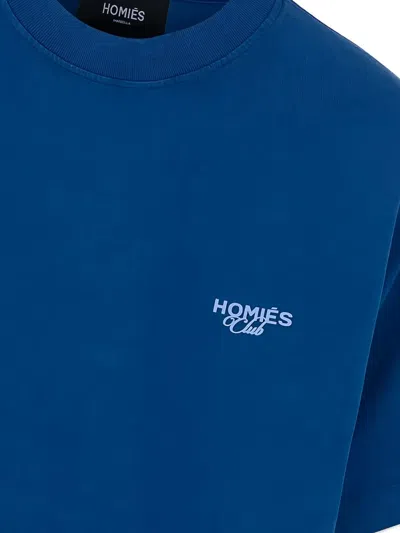 Homies Marbella Club Crew-neck Logo T-shirt In Blue