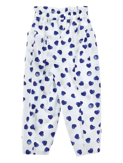 Monnalisa Heart-print Trousers In White