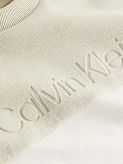 Calvin Klein Logo-debossed Colour-block Sweatshirt In Multi