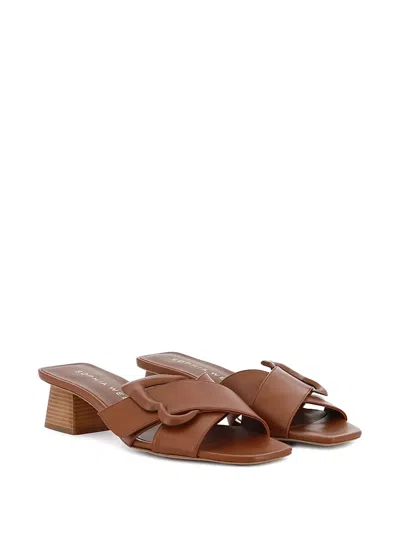 Sophia Webster 50mm Blair Buckle Heeled Sandals In Brown