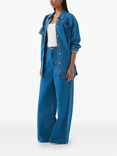 Aje Raw-hem Jeans In Blue
